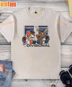 Awesome Seattle Mariners vs Detroit Tigers American League Division Series 2025 mascot washed t-shirt design.