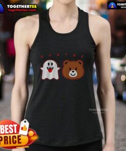 Awesome Shayne Gostisbehere Ghost Bear Halloween tank top featuring a spooky design perfect for Halloween festivities.