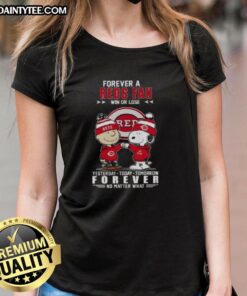 Awesome Snoopy X Charlie Brown Forever A Reds Fan tee for ladies, showcasing team spirit win or lose, every day.