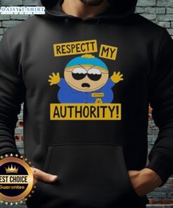 Awesome South Park Cartman hoodie featuring 'Respect My Authority' design, perfect for fans of the animated series.