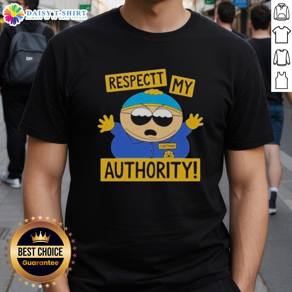 Awesome South Park Cartman Respect My Authority T Shirt Awesome South Park Cartman 'Respect My Authority' T-Shirt featuring Cartman in a bold graphic design.