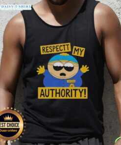 Awesome South Park Cartman 'Respect My Authority' tank top featuring a colorful design and iconic character.