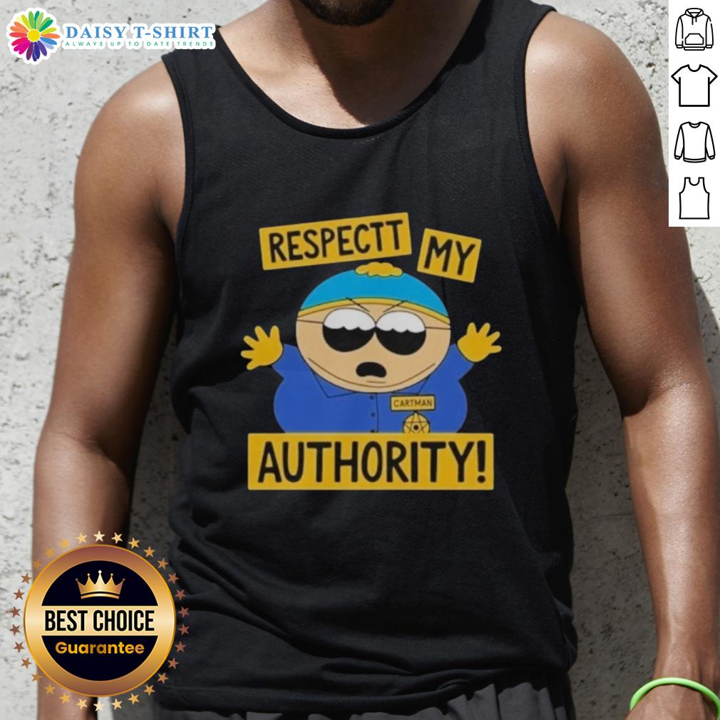 Awesome South Park Cartman Respect My Authority Tank Top Awesome South Park Cartman 'Respect My Authority' tank top featuring a colorful design and iconic character.