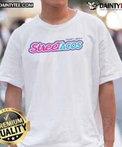 Awesome Streetacos Tangy Spicy T-Shirt featuring vibrant graphics and a fun design for taco lovers and food enthusiasts.