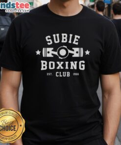 Alt Text: Awesome Subie Boxing Club Essential Est 1966 T-Shirt featuring vintage design and bold graphics for boxing enthusiasts.
