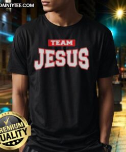 Awesome Team Jesus Christian Patriot T-Shirt featuring a bold design with patriotic symbols and faith-inspired graphics.