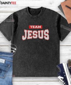 Awesome Team Jesus Christian Patriot washed t-shirt featuring a vibrant design and comfortable fit for casual wear.