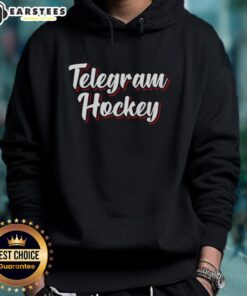 Awesome Telegram Hockey New Jersey Devils Hoodie featuring team logo and stylish design for fans.