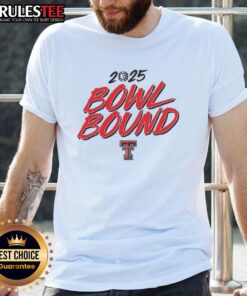 Awesome Texas Tech Red Raiders Football 2025 Bowl Bound T-Shirt featuring team colors and logo, perfect for fans.