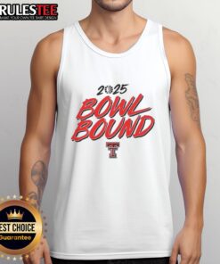 Alt Text: Awesome Texas Tech Red Raiders Football 2025 Bowl Bound tank top for fans celebrating team spirit and style.