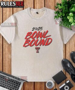 Awesome Texas Tech Red Raiders Football 2025 Bowl Bound washed t-shirt in red, ideal for fans supporting their team.