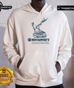 Awesome Skynet Hoodie featuring a futuristic design focused on world safety, perfect for tech enthusiasts and fashion lovers.