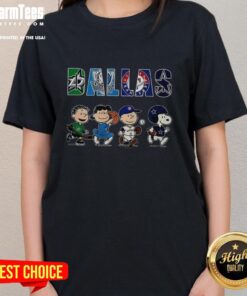 Awesome The Peanuts Show Fan Dallas Sports T-Shirt - Image 3