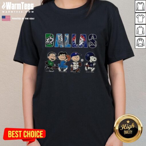 Awesome The Peanuts Show Fan Dallas Sports T-Shirt - Image 3