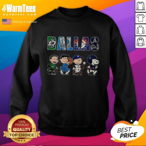 Awesome The Peanuts Show Fan Dallas Sports T-Shirt - Image 5