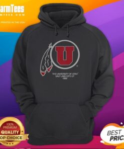 Awesome The University Of Utah Salt Lake City 1850 Utah Utes Football Logo T-Shirt - Image 2
