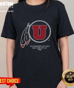 Awesome The University Of Utah Salt Lake City 1850 Utah Utes Football Logo T-Shirt - Image 3