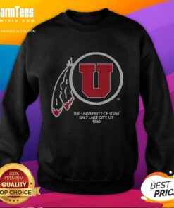 Awesome The University Of Utah Salt Lake City 1850 Utah Utes Football Logo T-Shirt - Image 5