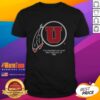 Alt Text: Awesome University of Utah Salt Lake City 1850 Utah Utes football logo T-shirt in red and white.