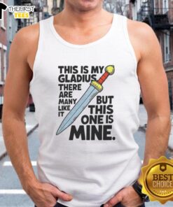 Awesome Gladius sword tank top featuring a unique design, perfect for sword enthusiasts and fashion lovers alike.