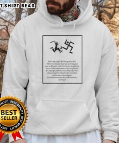 Original Antifa logo from WW2 featured on a stylish hoodie, showcasing historical anti-fascist imagery.