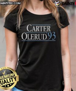 Awesome Toronto Blue Jays baseball ladies tee featuring Carter Olerud 93 design, perfect for fans and collectors.