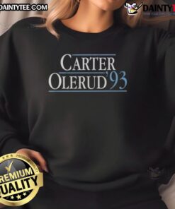 Awesome Toronto Blue Jays baseball sweatshirt featuring Carter Olerud's 93 design, perfect for fans and collectors.