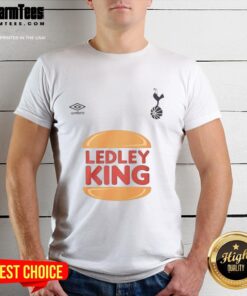 Awesome Tottenham Hotspur X Ledley King Hamburger T-Shirt featuring bold graphics and a stylish design for fans.
