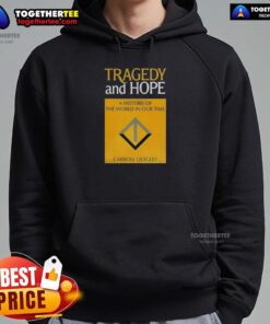 Awesome Tragedy and Hope hoodie featuring Carroll Quigley's book cover design, perfect for history enthusiasts.