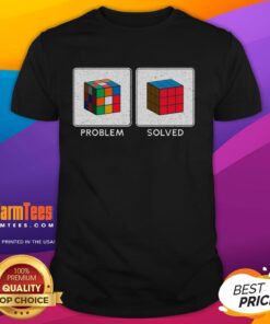 Awesome Vintage Colorful Cube Problem Solver T-Shirt featuring a vibrant cube design and retro typography.