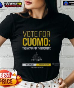 Vote for Cuomo ladies tee by Fix The City Inc, featuring bold design promoting support for Cuomo's campaign.