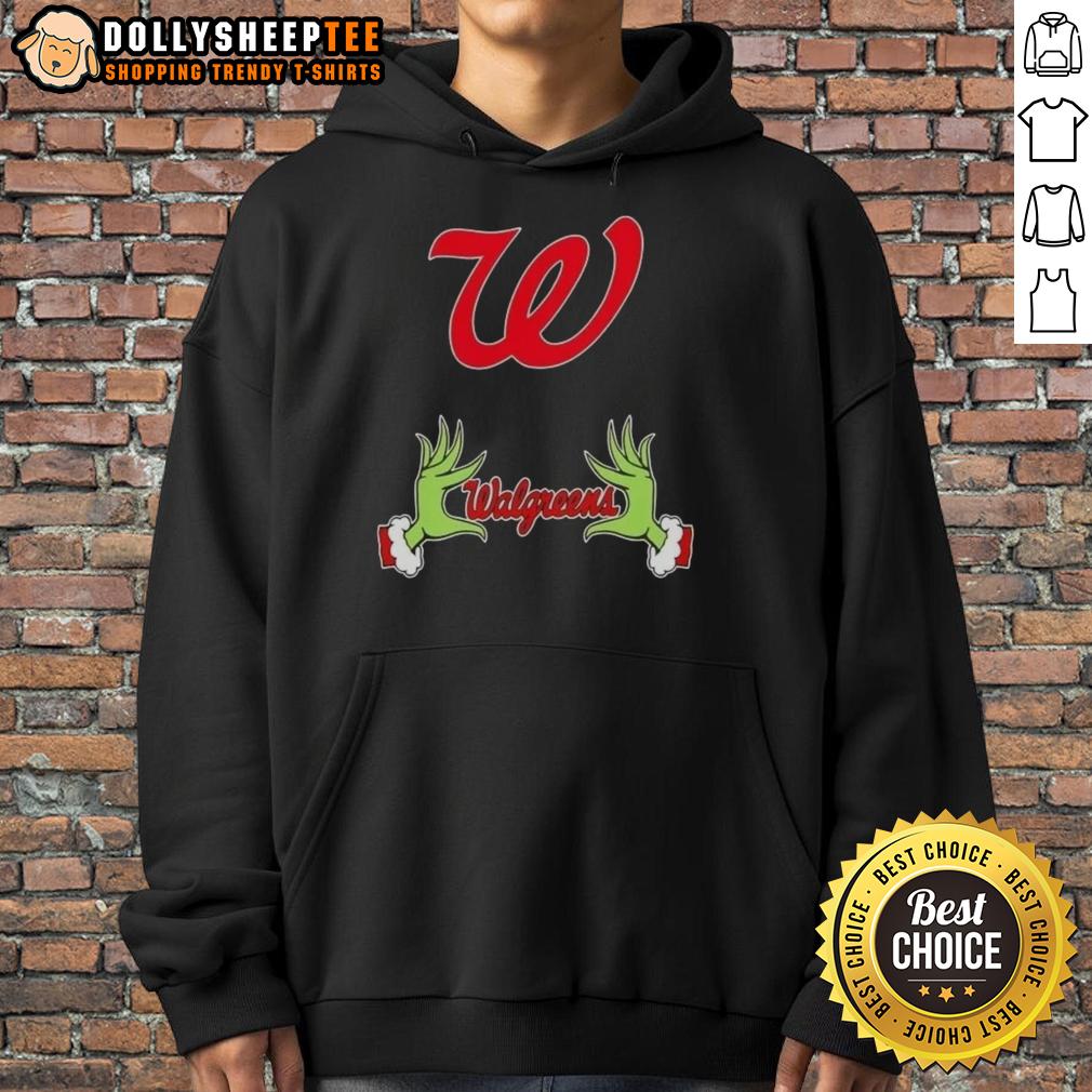 Awesome Walgreens X Grinch Hands Merry Christmas Hoodie Awesome Walgreens x Grinch Hands Merry Christmas hoodie featuring a festive design, perfect for holiday celebrations.
