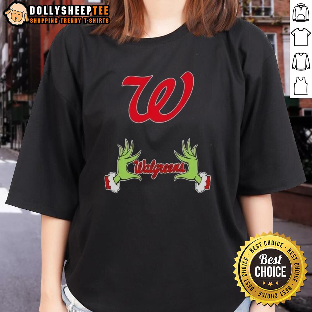 Awesome Walgreens X Grinch Hands Merry Christmas Ladies Tee Awesome Walgreens X Grinch Hands Merry Christmas Ladies Tee featuring festive design and vibrant colors for holiday celebrations.