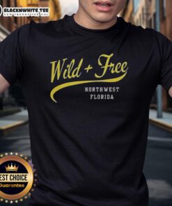 Awesome Wild and Free Northwest Florida retro T-shirt featuring a vibrant design and relaxed fit for casual style.