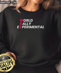 Awesome World Rally Experimental Essential Sweatshirt in vibrant colors, perfect for casual outings and rally enthusiasts.