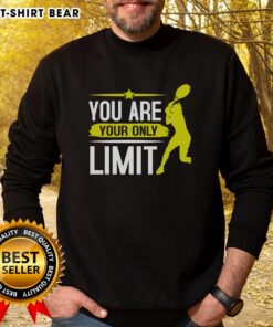 Awesome You Are Your Only Limit Tennis Sweatshirt in vibrant colors, perfect for tennis enthusiasts and sports lovers.