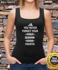 Stylish tank top featuring 'You Never Forget Your Fourth' design, perfect for fun summer outings and casual wear.