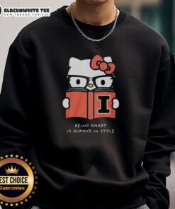 Official Dave Portnoy Illinois Hello Kitty sweatshirt with 'Being Smart Is Always In Style' design, perfect for fans.