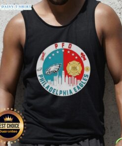 Good PFD Philadelphia Eagles football skyline tank top featuring a vibrant design showcasing the city skyline.