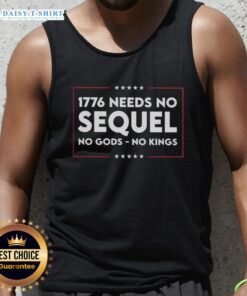 Cute 1776 tank top featuring 'No Gods No Kings' slogan, perfect for casual wear and expressing individuality.