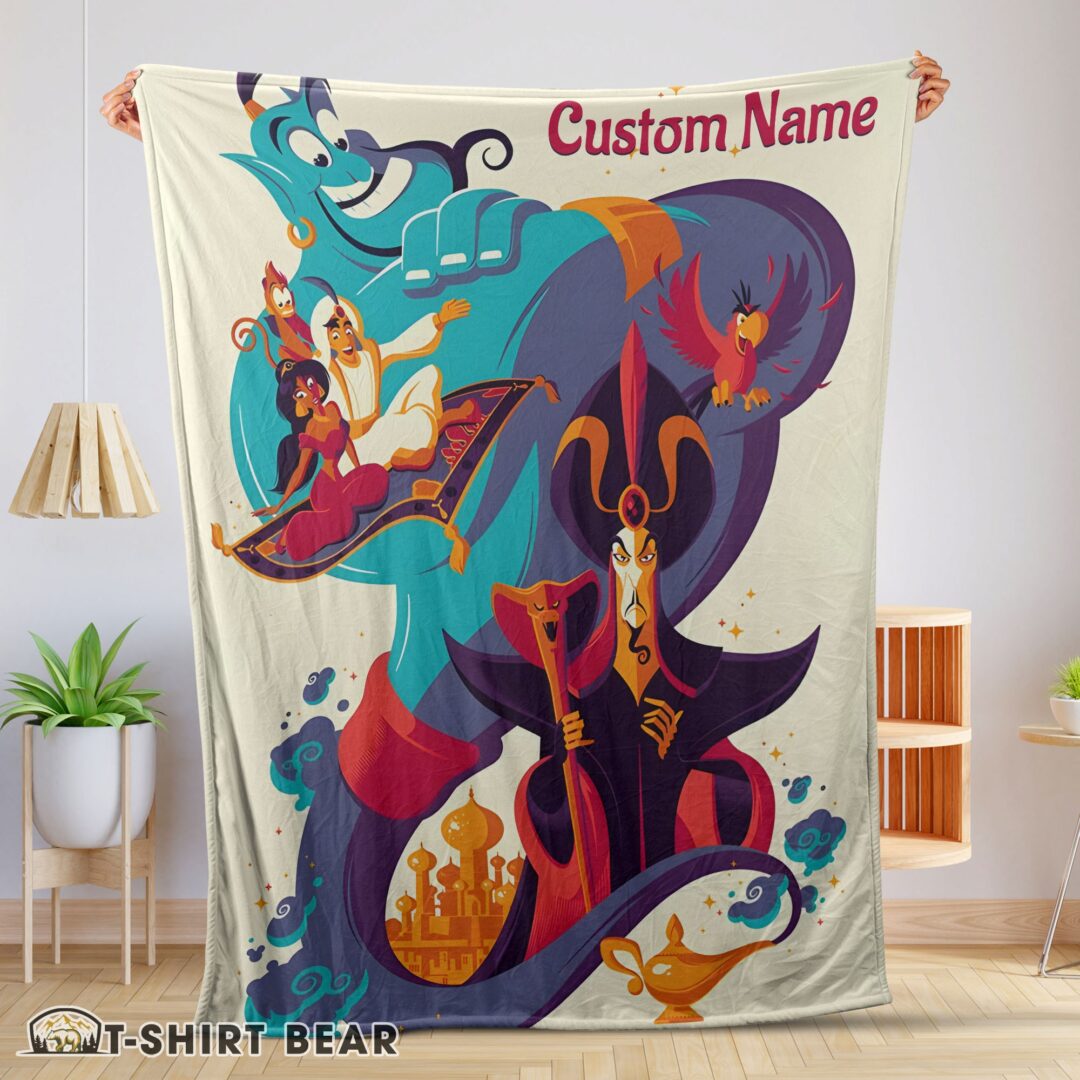 Cute Aladdin And The Magic Lamp Disney Cartoon Blanket Customize Blanket-mk-01