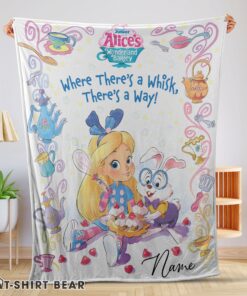 Cute Alice’s Wonderland Bakery Disney Junior Blanket Fleece Customized Blanket