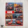 Cute Awesome Disney Pixar Cars Collage Blanket Fleece Customized Blanket