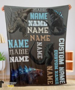 Cute Awesome Godzilla Blanket Fleece Customized Blanket