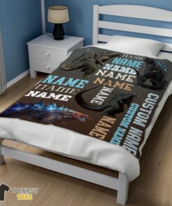 Cute Awesome Godzilla Blanket Fleece Customized Blanket - Image 4