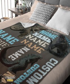Cute Awesome Godzilla Blanket Fleece Customized Blanket - Image 3