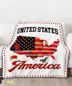 Cute Awesome United States Of America Blanket Fleece Blanket - Image 3
