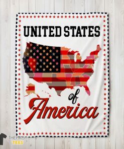 Cute Awesome United States Of America Blanket Fleece Blanket