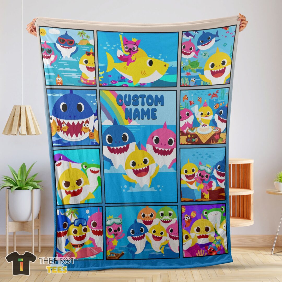 cute-baby-shark-family-friends-collage-blanket-fleece-customized-blanket-mk-01 Cute Baby Shark Family & Friends Collage Blanket Fleece Customized Blanket