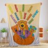 Cute Bear In The Big Blue House Cartoon Blanket Fleece Customized Blanket